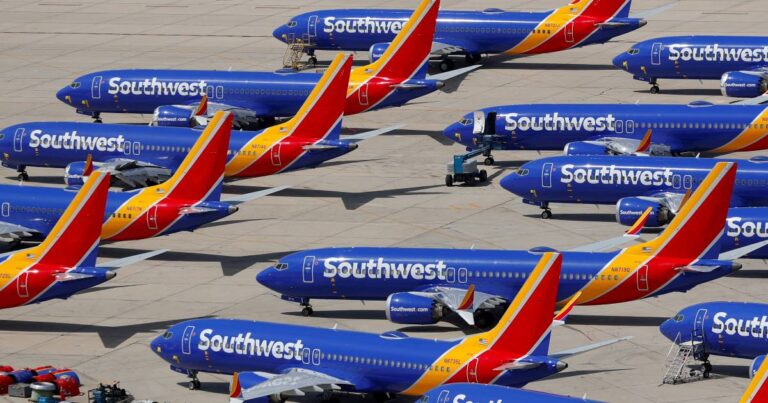 Southwest Airlines Boeing 737 engine catches fire and aborts takeoff