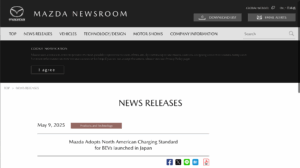 Mazda and Tesla Reach Agreement: Mazda BEVs in Japan to Adopt North American Charging Standard (NACS) from 2027